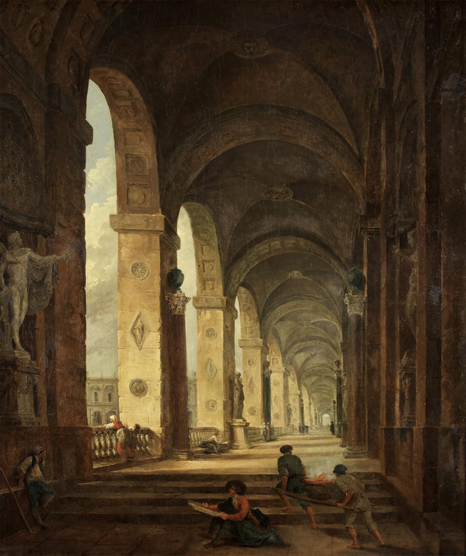 Póster Hubert Robert Capriccio Romano soluciona paredes vacías en salas y oficinas 5