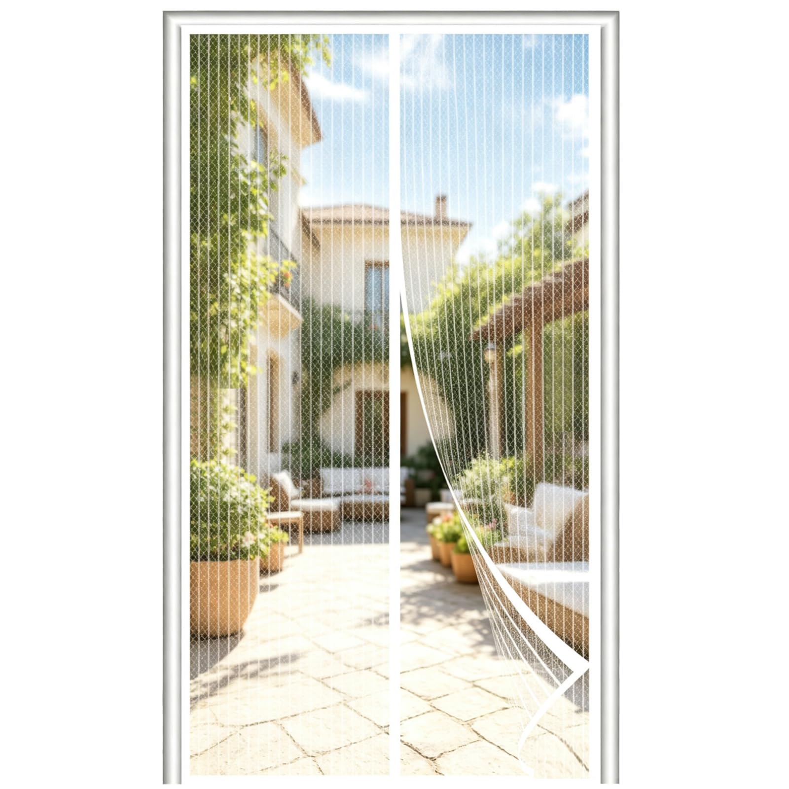Fly Screen Balcony Door Magnet,Garage Mosquito Screen Door Curtain (A,80 * 210)