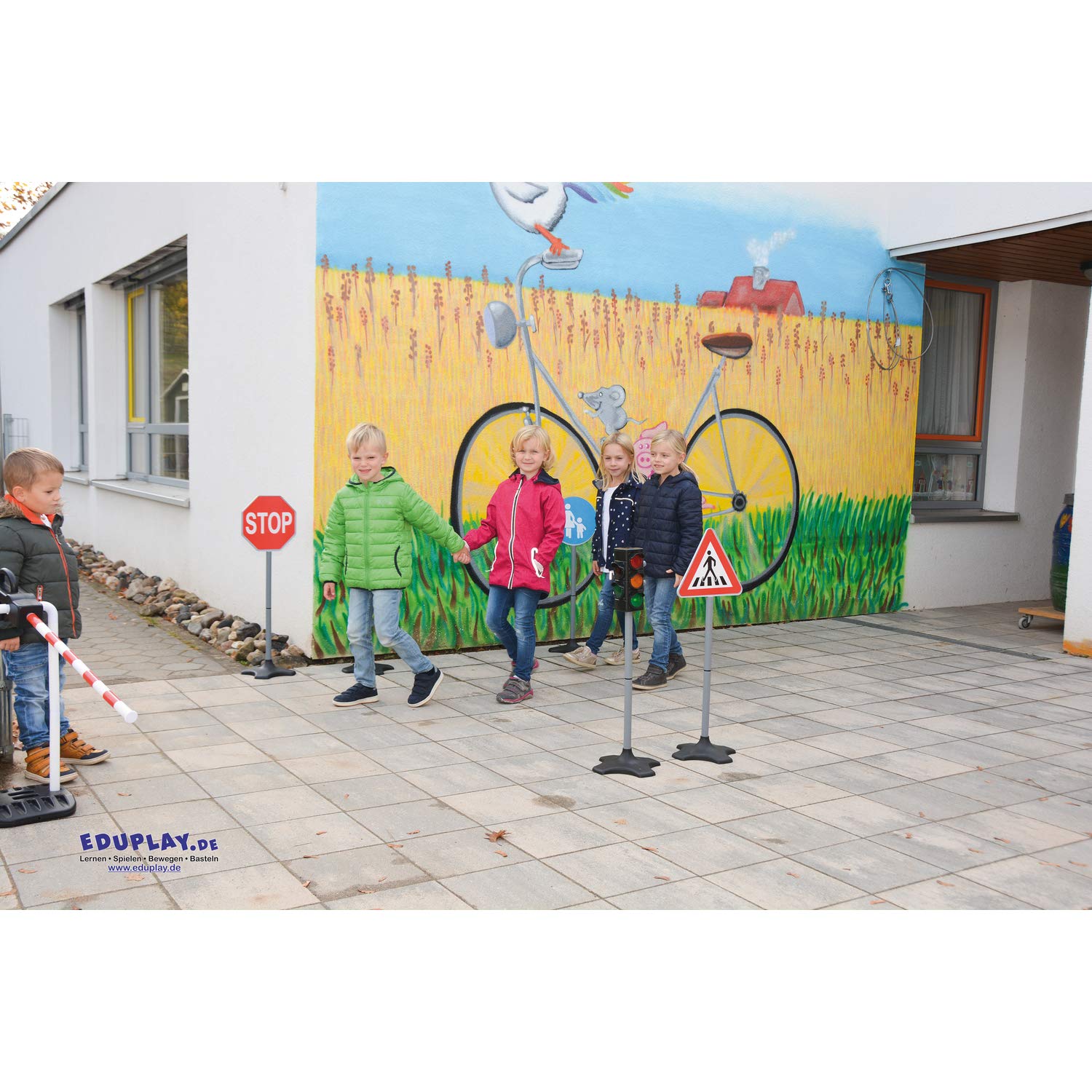 EDUPLAY 120568 Verkehrsschilder, Mehrfarbig, 8-teilig (1 Set)