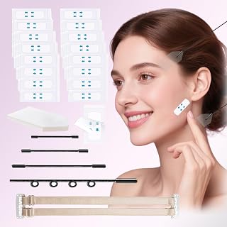 222PCS New Face Lift,Face Tape Lifting Invisible,V Face Lifting Invisible Adhesive Tape,Neck Tape Lifting Invisible,Facelift Band,Wrinkle Tape,Sagging Skin Facial Lifting Stickers (Apricot)