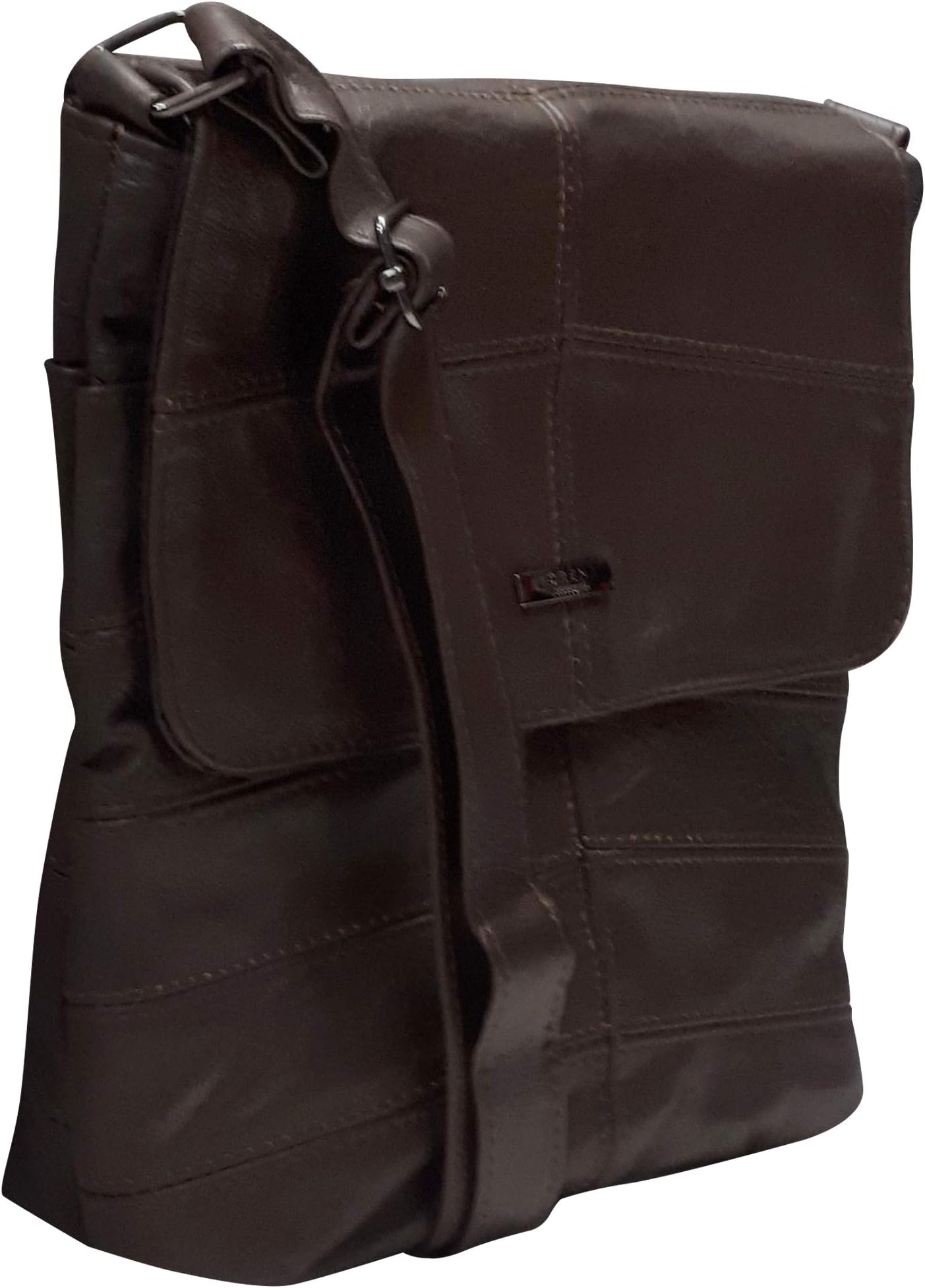 Ladies Leather Cross Body Bag/Shoulder Bag (Brown)
