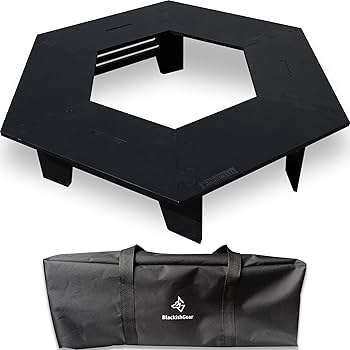 BlackskinGear 六角形テーブル　収納バッグ付き Amazon | BlackishGear ブラックヘキサテーブル キャンプ