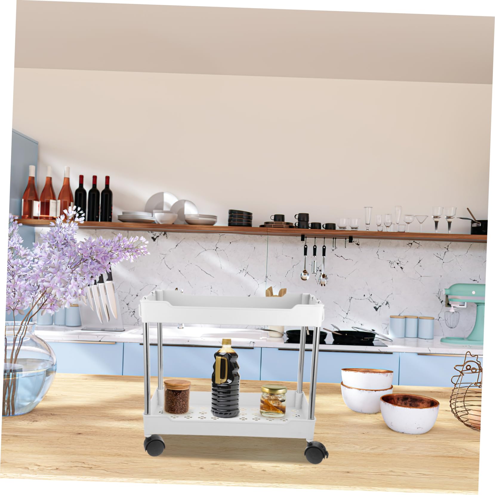 Mikinona Elegante Contenitore Sottolavello A Doppio Per Condimenti Organizer Per Spezie Organizer Da Cucina Salvaspazio Porta Salse