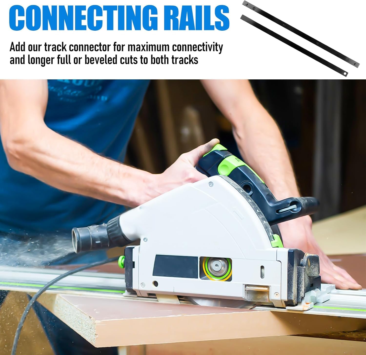 Connettore per binario di guida per Makita, connettore per tende, accessorio per connettore, compatibile con Festool, Bosch, connettore per binari