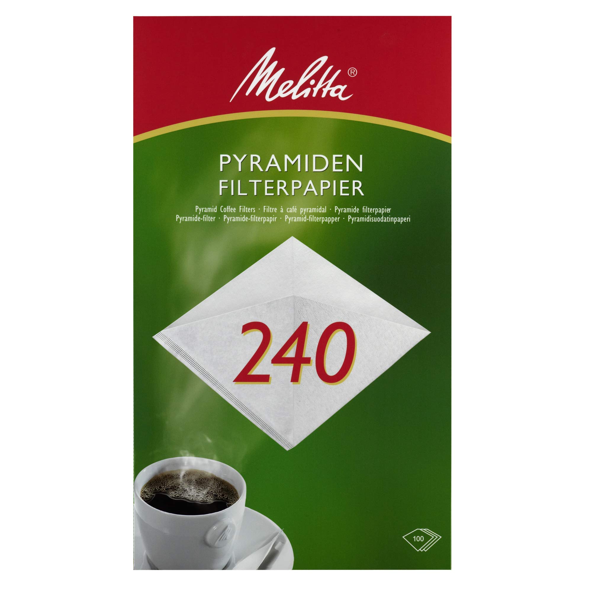 Melitta240G Pyramid Filter Paper - White (Pack of 100)