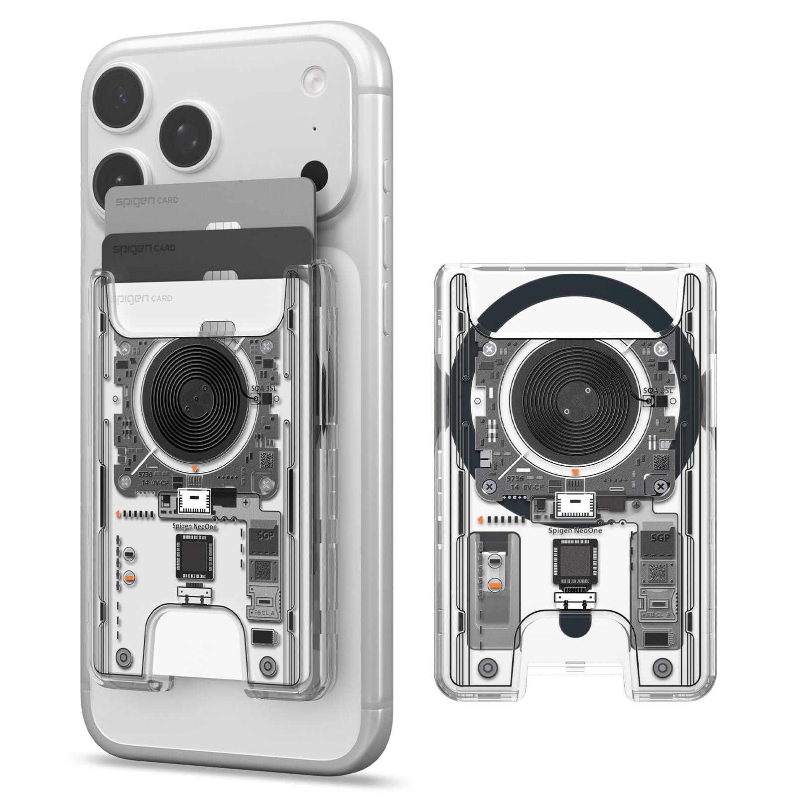 Spigen Ultra Hybrid MagFit Portafoglio MagSafe Wallet Magnetico Portacarte Compatibile con iPhone 17/16/15/14/13/12 Modelle, Accessori MagSafe - NeoOne