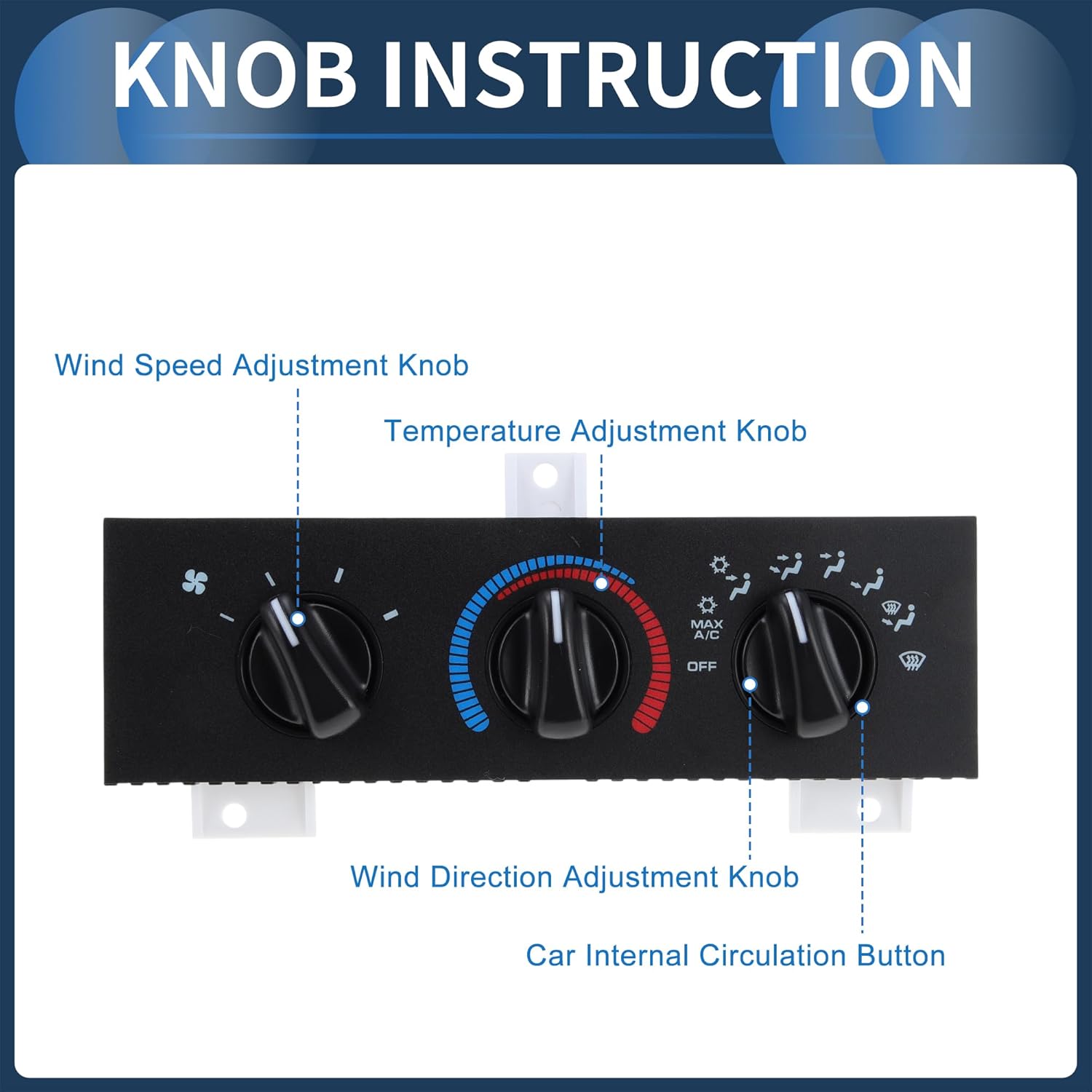 No.55055459AA Climate Control Module for Dodge for Ram 1998-2003 Heater A/C Climate Control Panel Black
