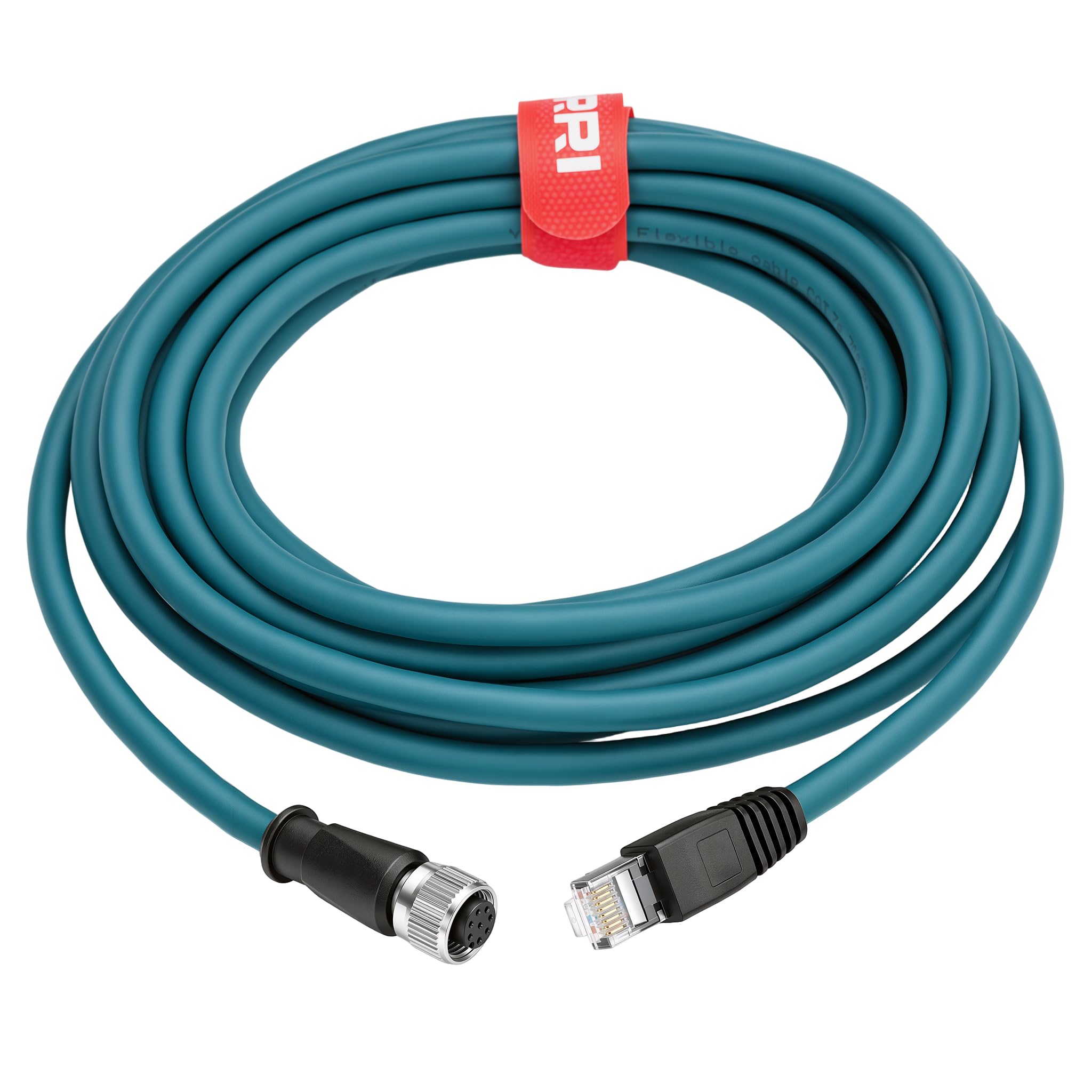 Cavo di interfaccia Cat6a da 8 pin M12 A-Code femmina a RJ45 Gigabit Ethernet per telecamera industriale (15 m)