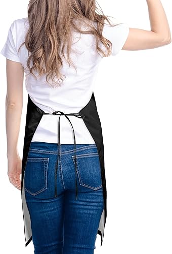 Miniatura 2 de kakapiu Apron for Women with 2 Pockets Bib for Kitchen Cooking Restaurant Painting Crafting Salon Gift