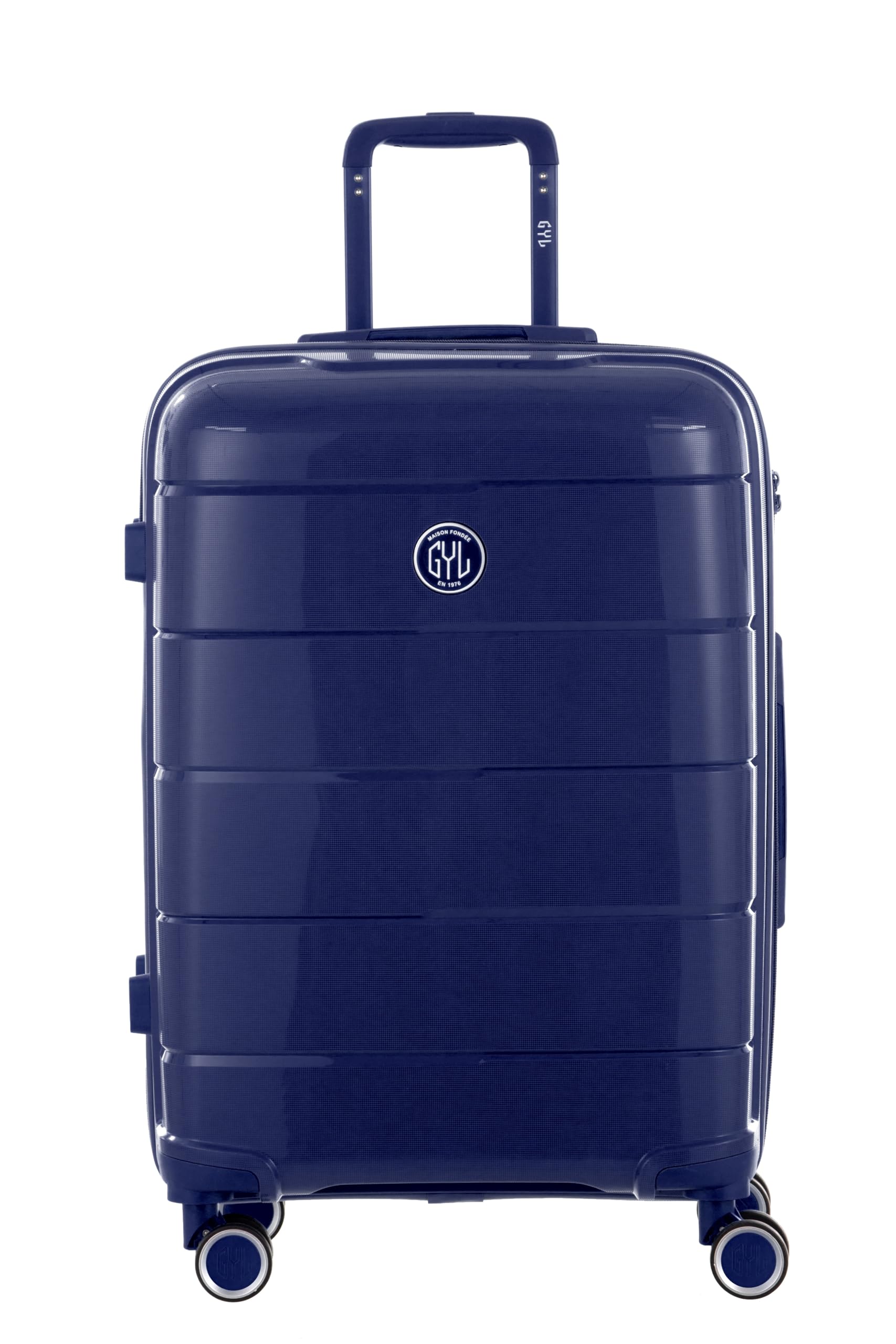 GYL Citadine, Set de 3 Valises Rigides, Taille S (55 cm) - 2,8Kg - 35L, Taille M (65 cm) - 3,8Kg - 65L et Taille L (75 cm) - 4,5Kg - 100L - Polypropylène - Sérrure TSA - Garantie à Vie, Bleu_Klein