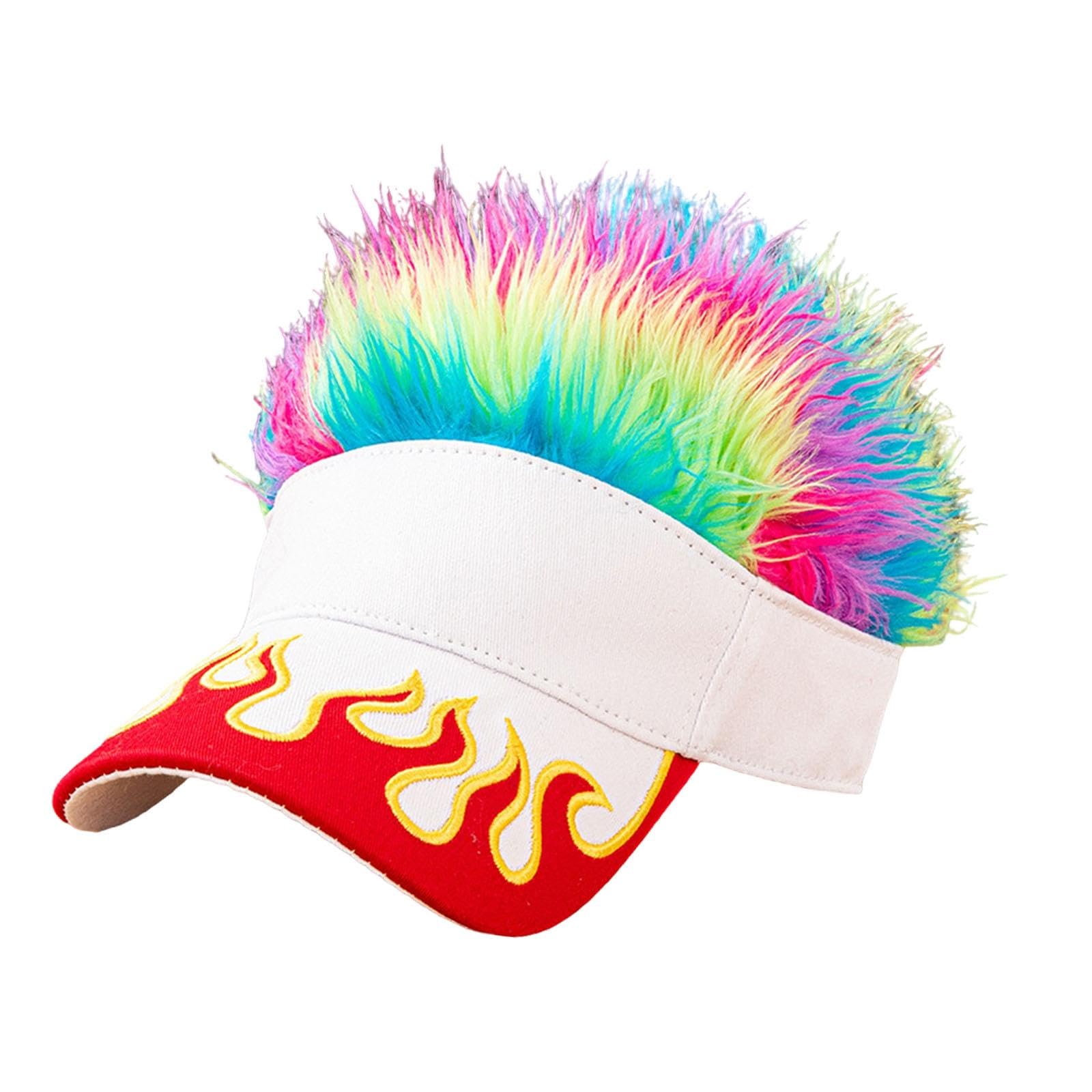 MERISHOPP®Hair Visor Cap with Hair Women Men Creative Portable Trendy Wig Baseball Cap|Clothing, Shoes & Accessories|Mens Accessories|Hats-image-7