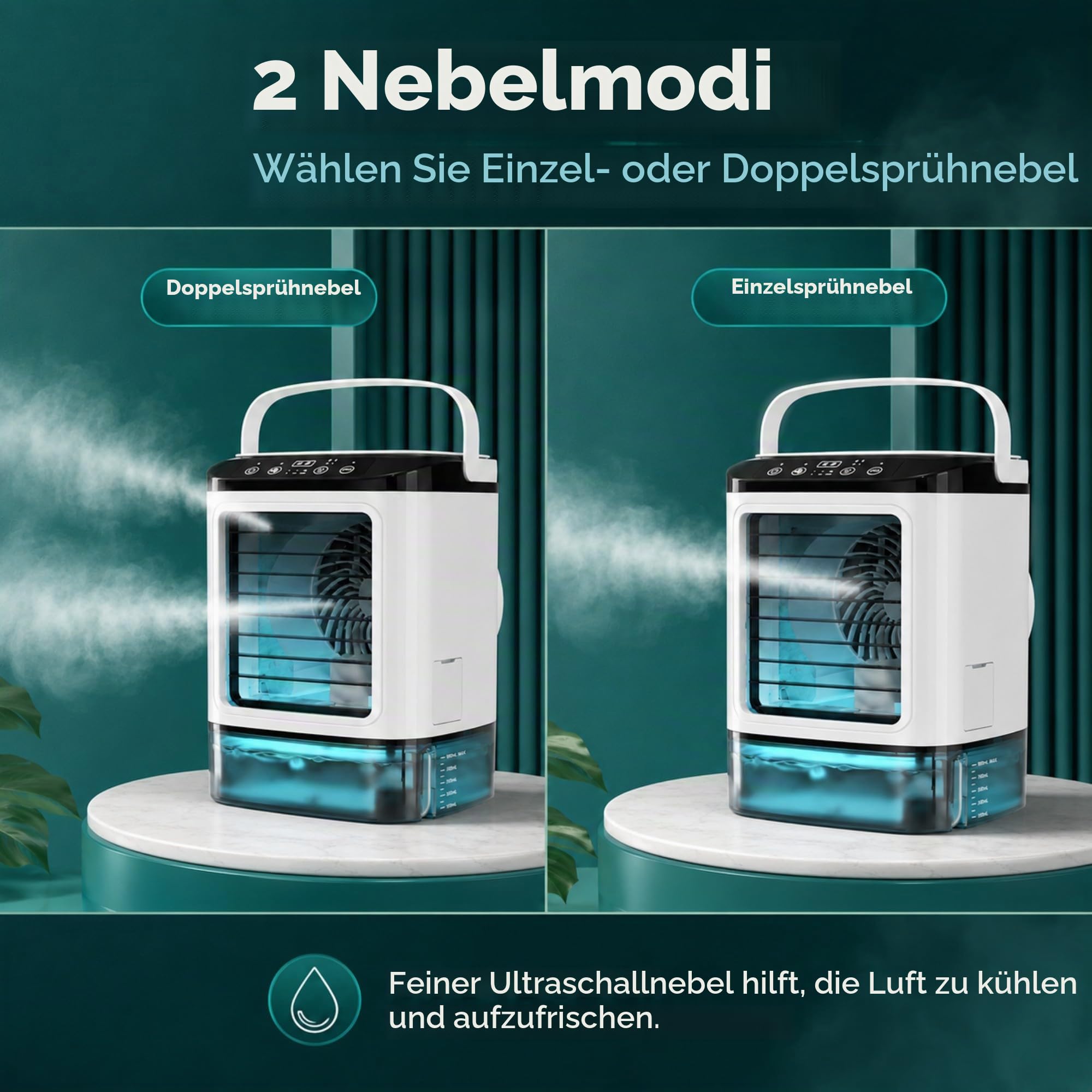 Mini Klimaanlage USB Desktop Ventilator mit 900ml Tank