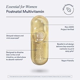 Ritual Essential for Women Postnatal Multivitamin - Postpartum Vitamin - Omega-3 DHA & Choline for Lactation Support, Vitamin A, C, D3 & Zinc for Immune Function Support*, B12, Iodine, Biotin, 30 Day