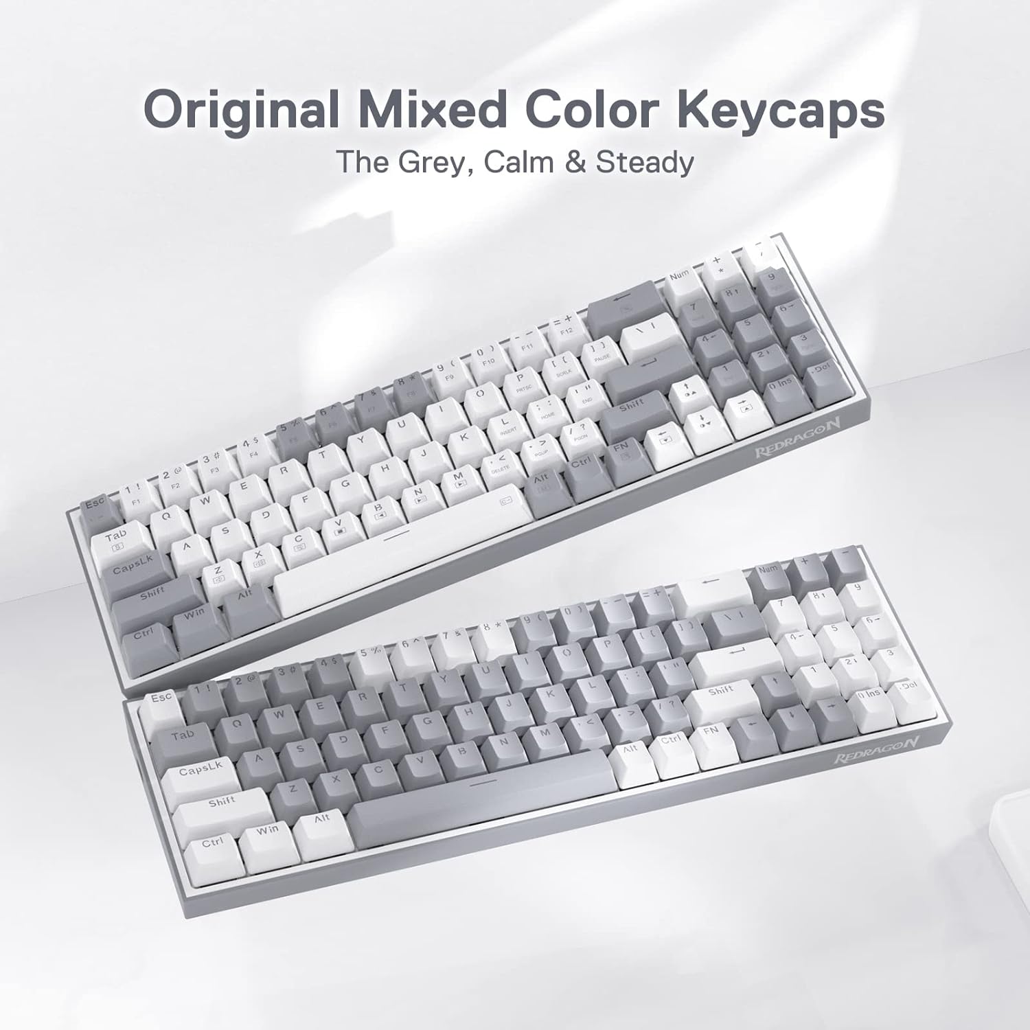 Redragon K628 Pollux 75% Wired RGB Gaming Keyboard, 78 Keys Compact Mechanical Keyboard w/100% Hot-Swap Socket, Free-Mod Plate Mounted PCB & Dedicated Arrow Keys, Quiet Red Switch