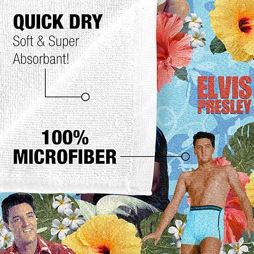 Miniatura 4 de Elvis Presley Blue Hawaii - Toalla de playa con licencia oficial de 30 x 60 pulgadas