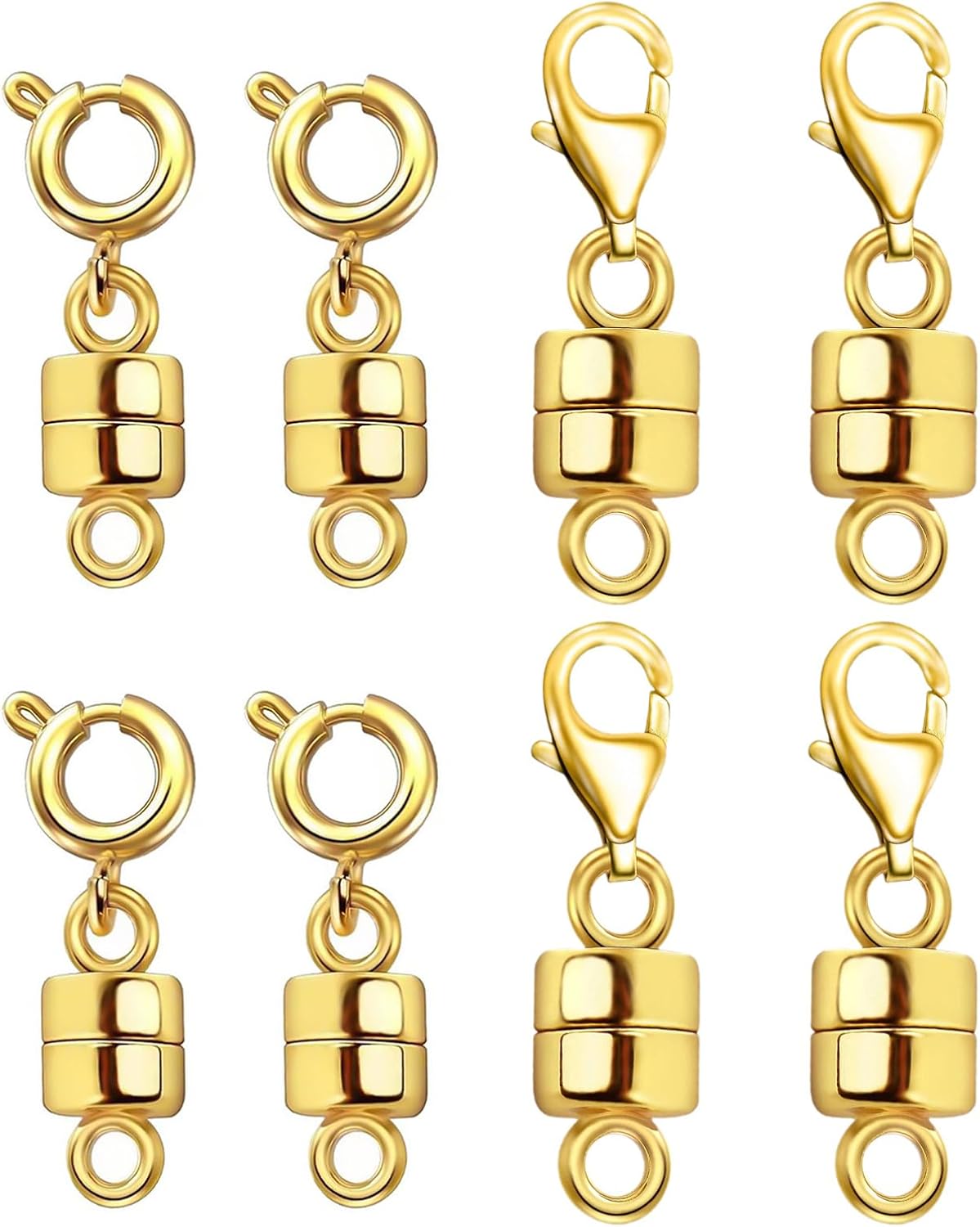 Magnetic Necklace Clasps and Closures, 18K Gold and Silver Plated Bracelet Converter Clasp,Suitable for Necklaces Chain Extender