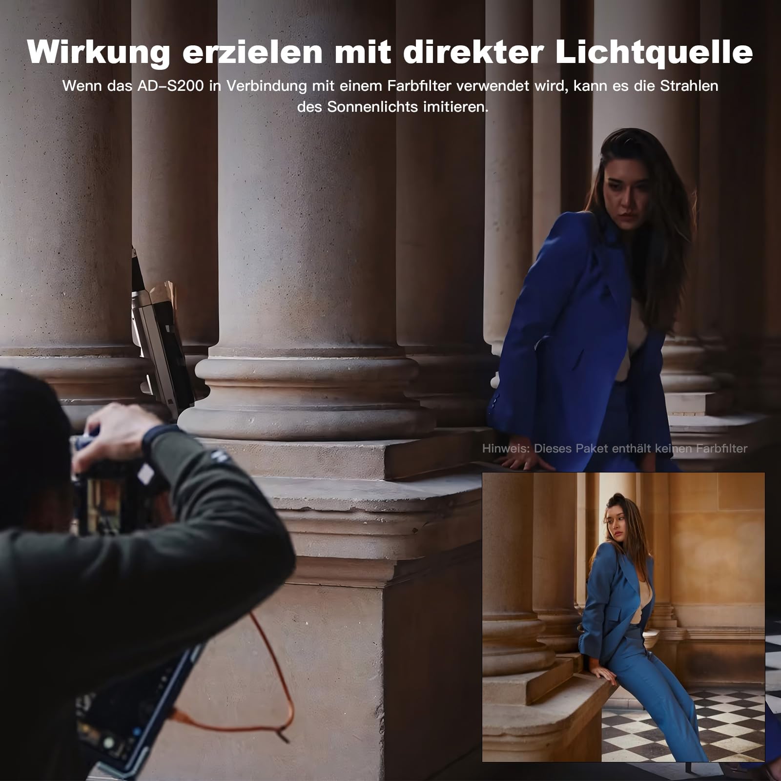 Godox AD-S200 - Flash portátil (200 W, para fotografía de retratos al aire libre y bodas GODOX AD200 AD200Pro