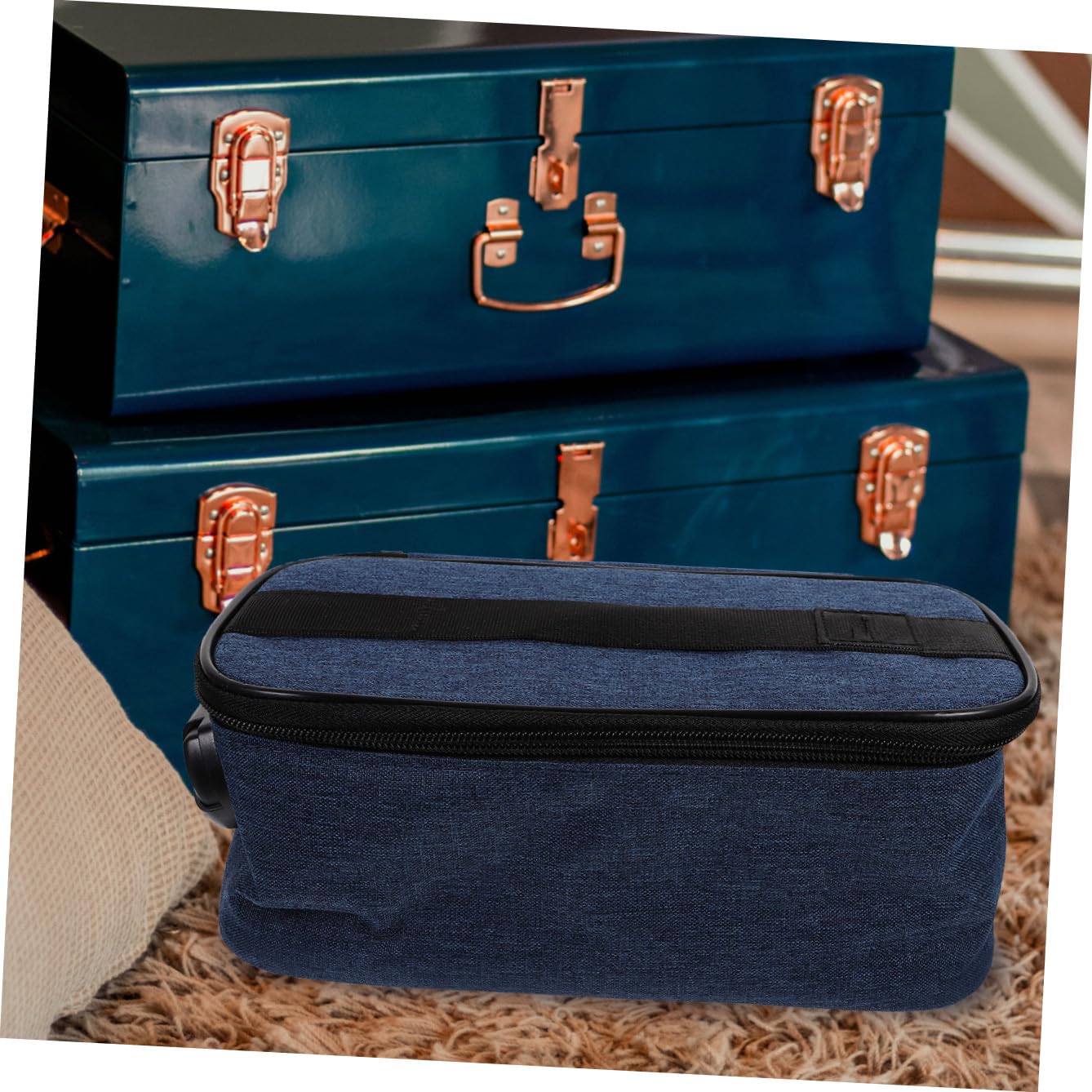 Trousse De Voyage Multifonctionnelle à Compartiments De Rangement Cosmétique Portable avec Fermeture Éclair Organiseur Pratique pour Toiletries Et Accessoires De Maquillage pour