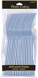 Amscan Pastel Blue Plastic Forks, 20 Ct.