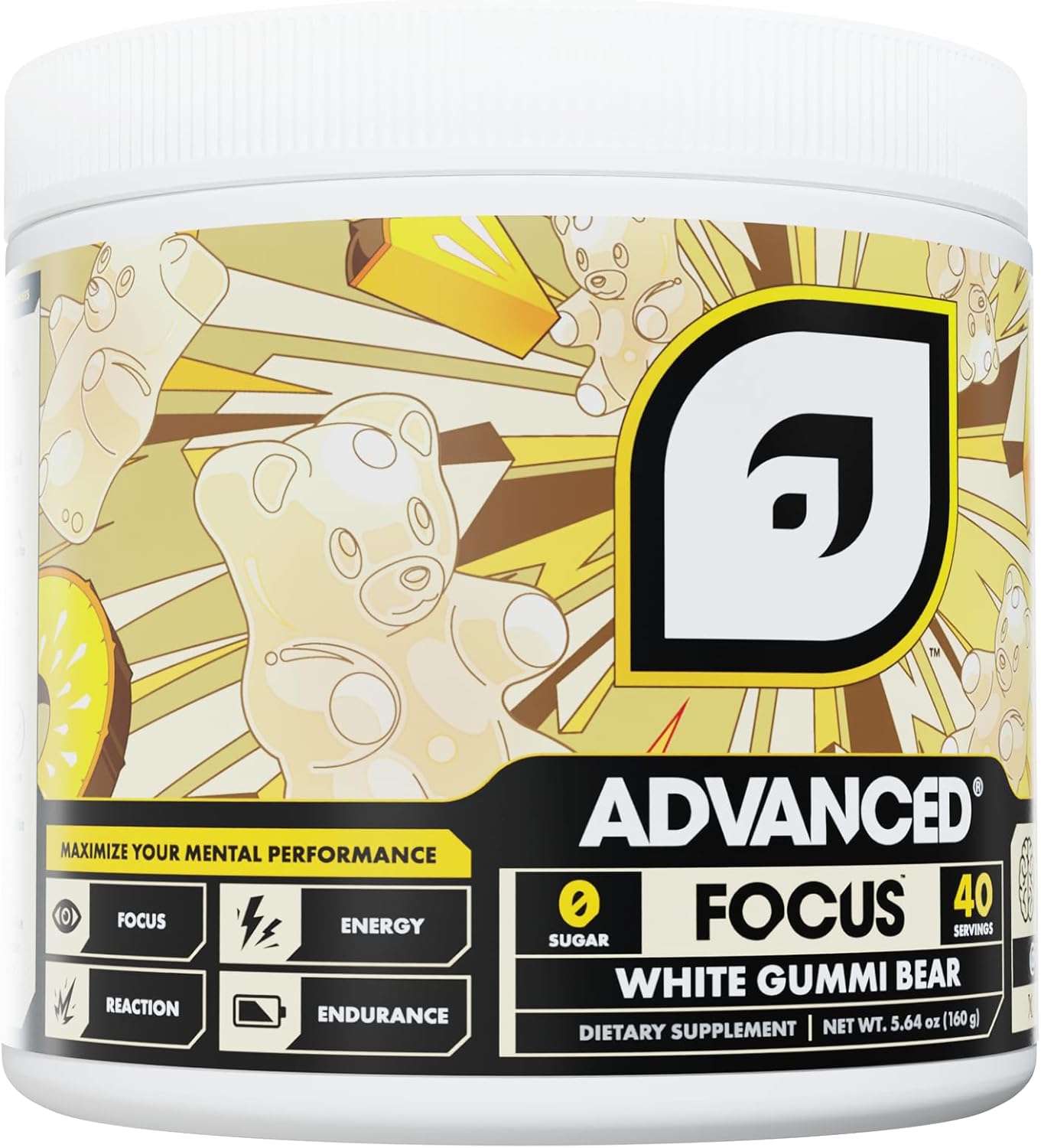 Advanced Focus Powder - White Gummy Bear - Image 2