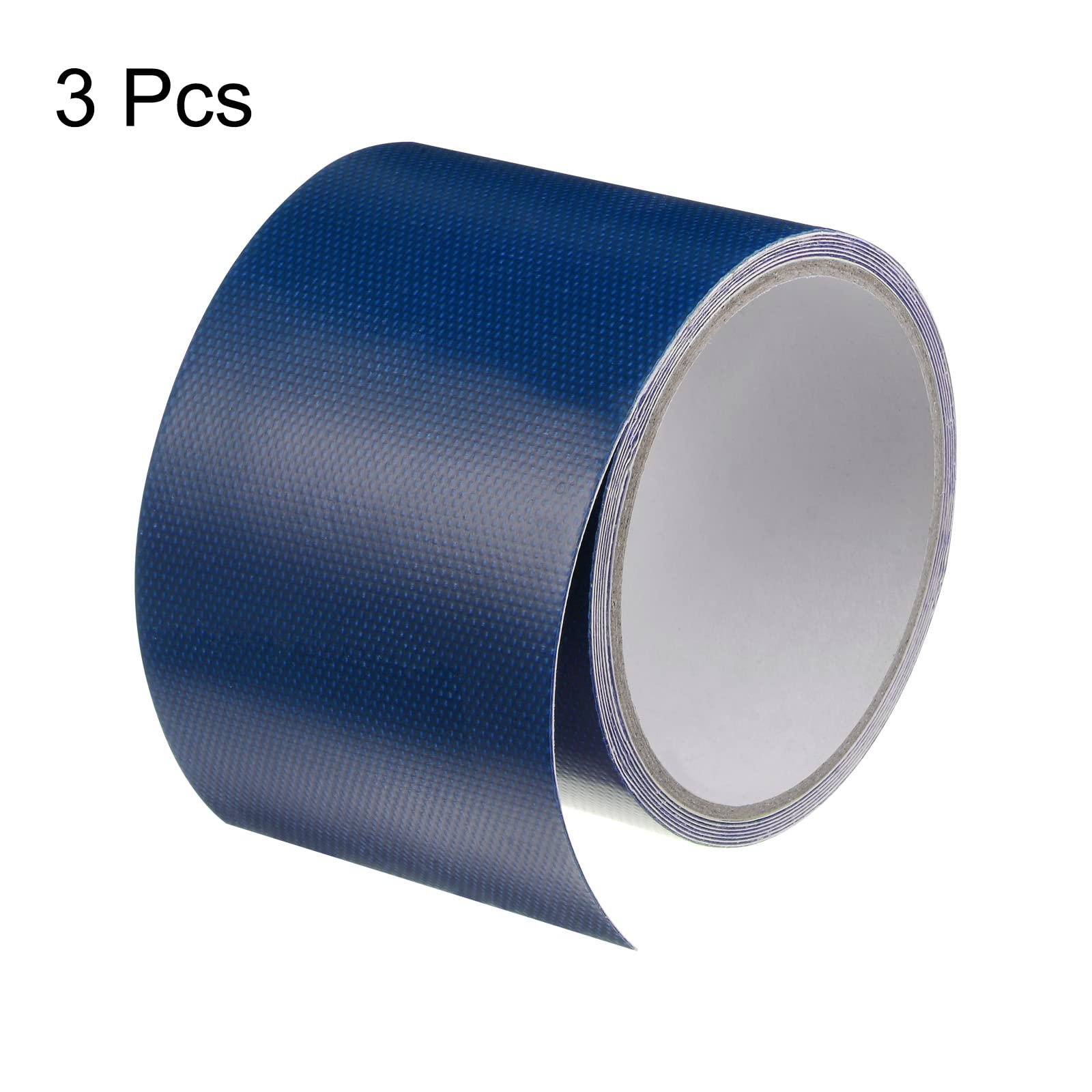 KeuLen Klebeband, Planen-Reparaturband, Zelt-Reparaturband, 3 Stück, 3,15 Zoll x 6,6 Fuß, universelles wasserdichtes Markisentuch-Reparaturband for Bastelarbeiten, Heimwerker, Outdoor-Zelt, blau