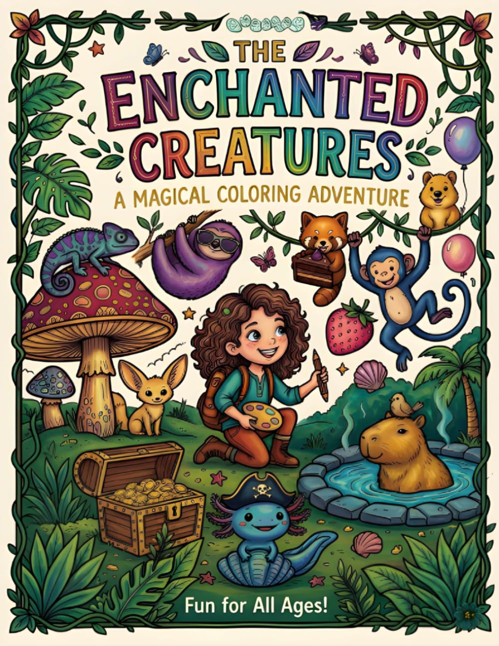 ENCHANTED CREATURES: A magical coloring adventure