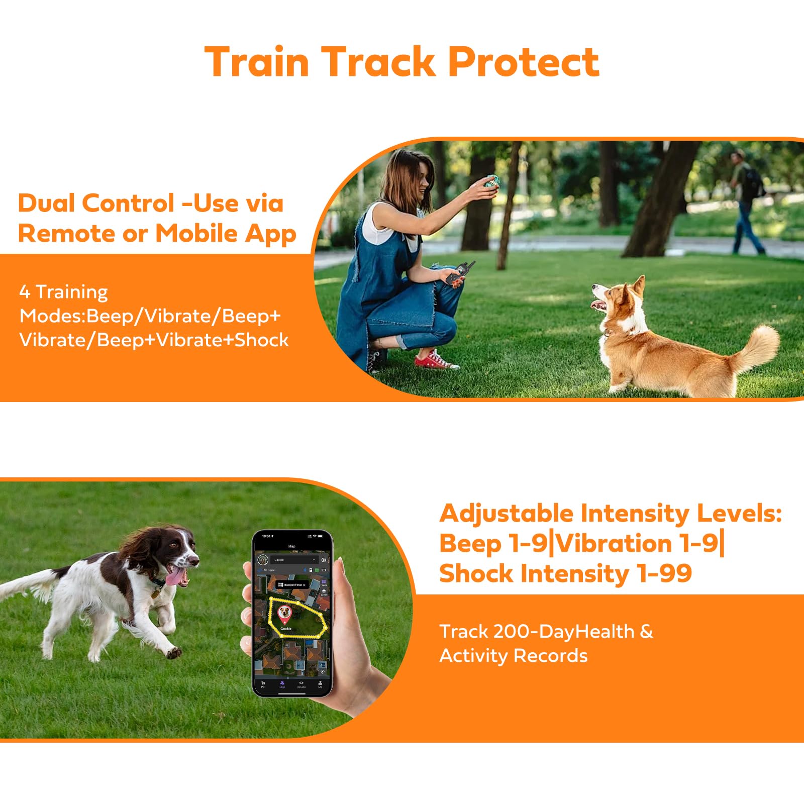 GPS Wireless Dog Fence & Training Collar System, Free App/Remote Controlled Custom Boundary up to 7000ft, Beep/Vibration/Safe Correction Modes, Early Alert, Waterproof for Dogs 10+ lbs - image 4