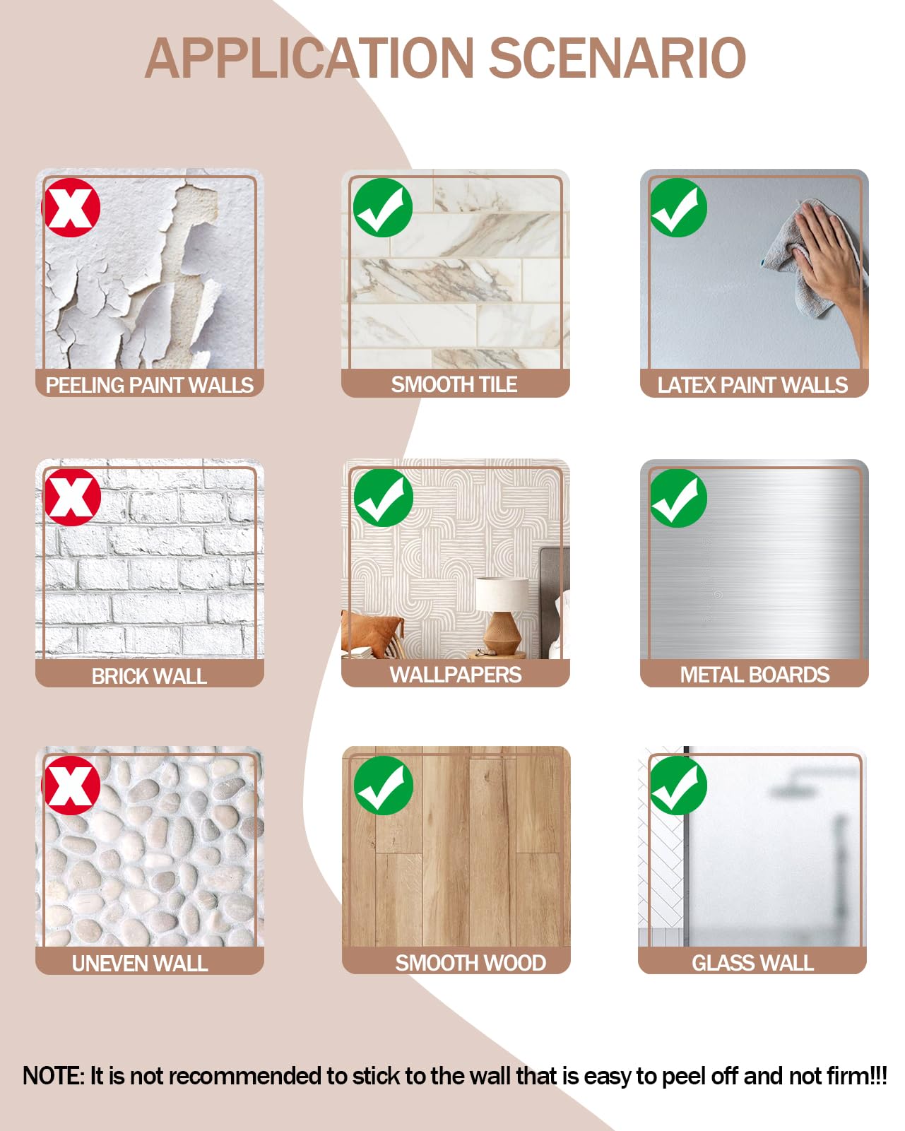 COUXILY Lot De 4 Miroirs Autocollants HD - 35,5 X 30,5 Cm - Sans Pas