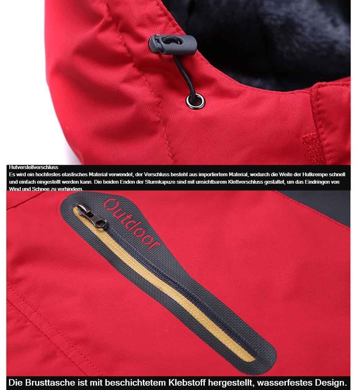 Herren Wind Und Wasserdichte Winter-Outdoor-Jacke