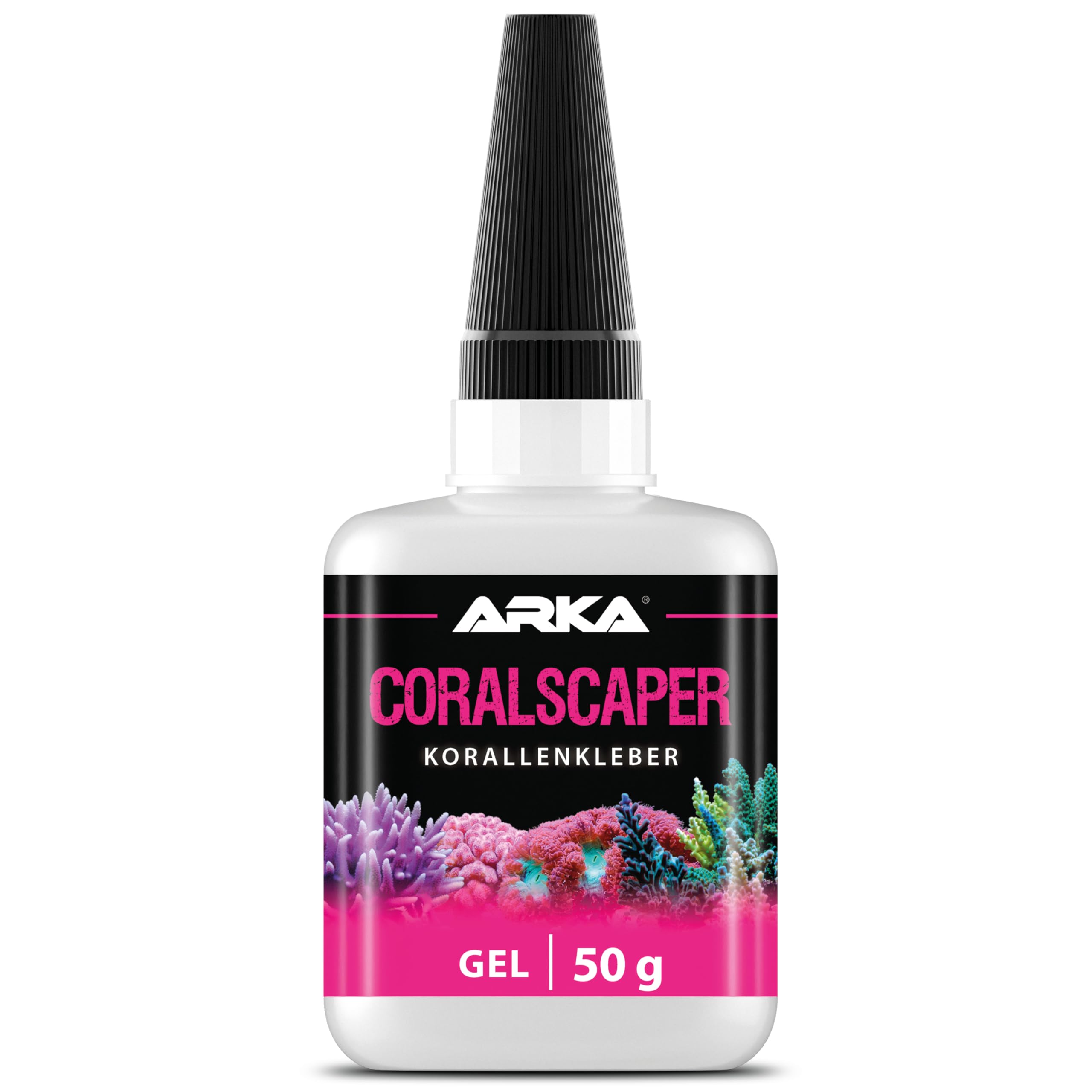 Korallenkleber Gel 50 g – extra starker Riffkleber für Korallen, Ablegersteine & Riffkeramik – tropffrei, präzise & sofort haftend – ARKA Coralscaper