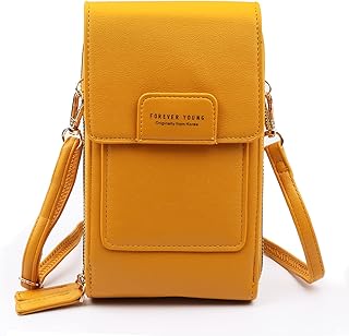 Mini Borsa Tracolla Donna, Portafoglio Donna, Borsetta Porta Cellulare, Borsetta Tracolla Donna Piccola, Donna Borsa a Tracolla per Cellulare con Touchscreen con Tracolla Rimovibile