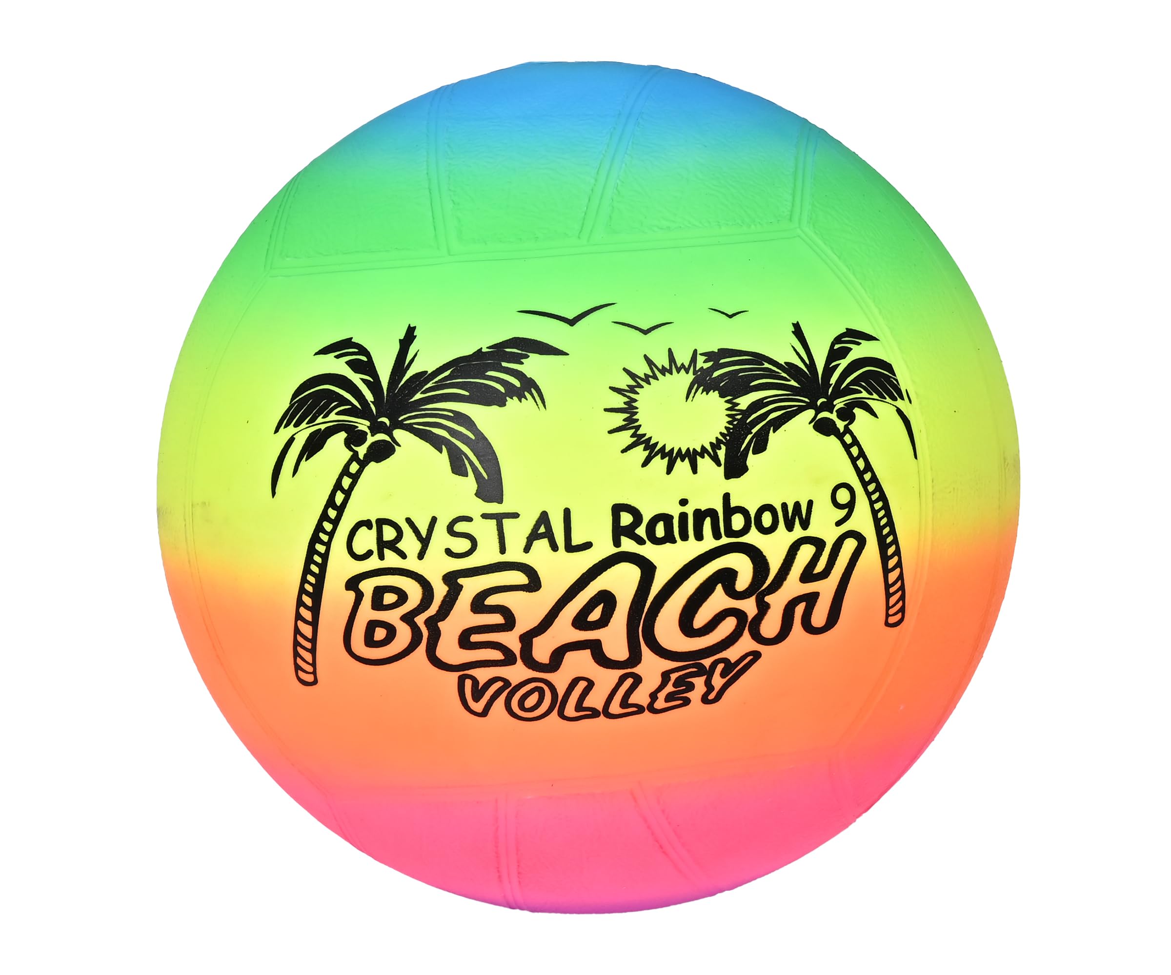 CrystalBall™ Inflatable Vinyl Ball for Pool, Beach & Garden| Perfect for Children Outdoor & Indoor Play| PVC Ball for Kids with 2 Inflating Pins| Size 9 Inches | Multicolor