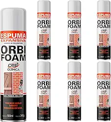 Espuma Expansiva Poliuretano 500Ml 340Gr Orbi - 6 Peças