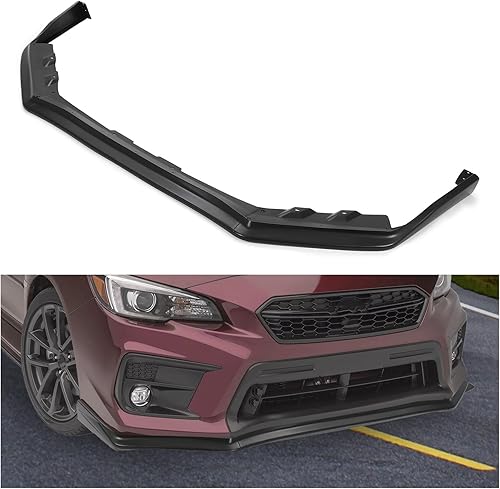KUAFU Borde de parachoques delantero de 3 piezas compatible con Subaru WRXWRX STI (Sedan) 2018-2021, divisor de plástico PP, color negro