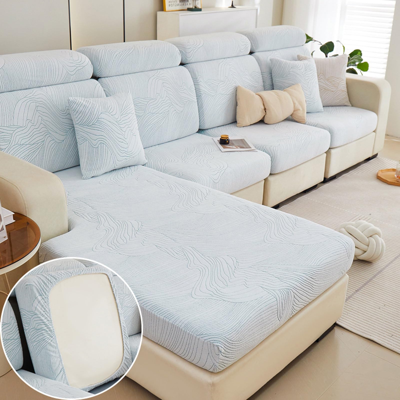 Housse de canapé en forme de L extensible housse canapé velours