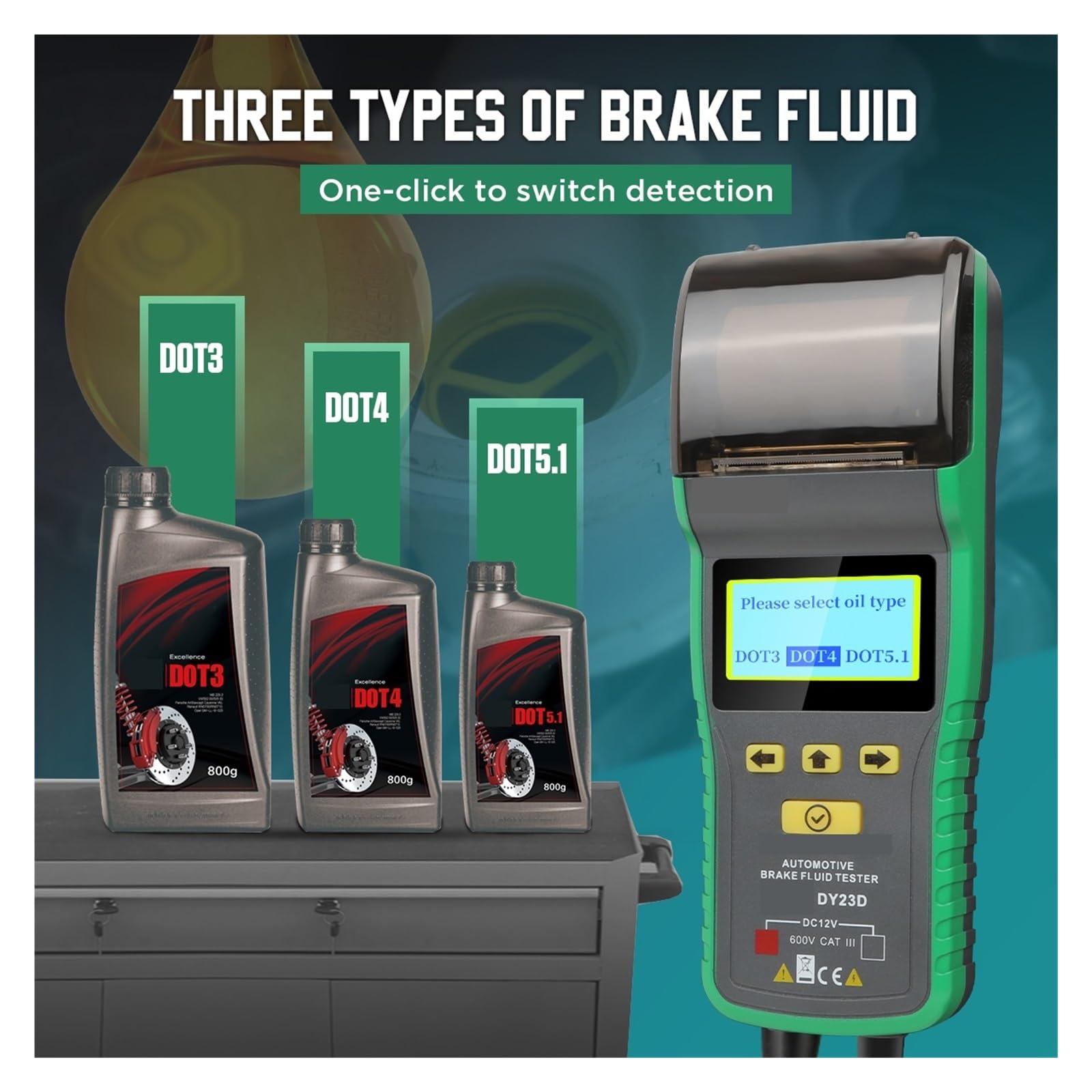 Tester del liquido dei freni, Multifunzionale Test Batteria Auto Veicolo