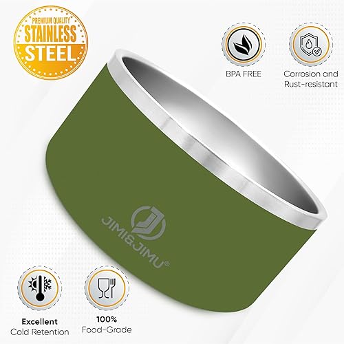 Miniatura 2 de Jimi&Jimu Cuencos de acero inoxidable para perros  Tazón grande para perros de 100 onzas para agua y alimentos  Tazón aislado de acero inoxidable de