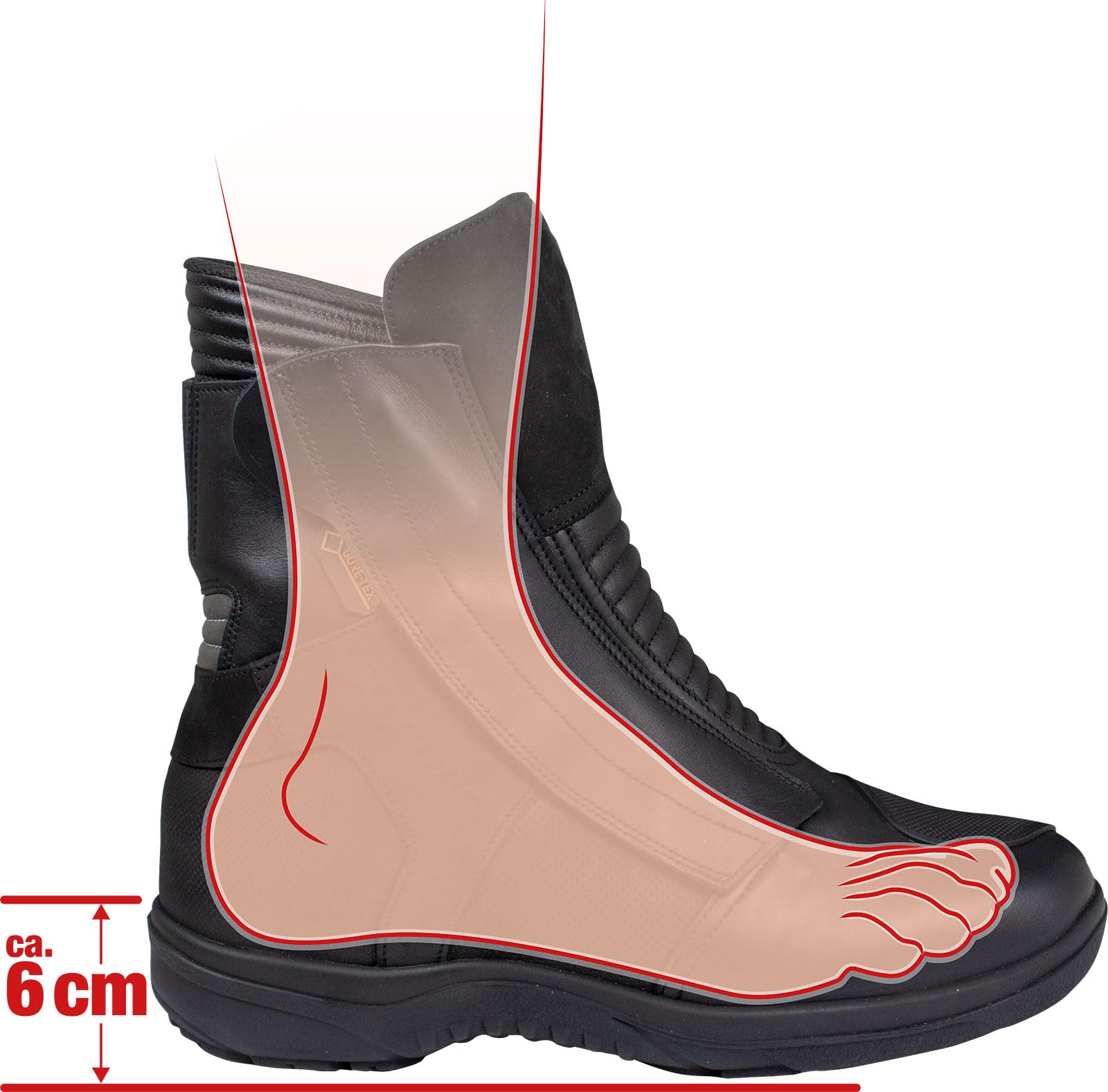 Daytona Max Sports GTX Botas de moto (Black,38)