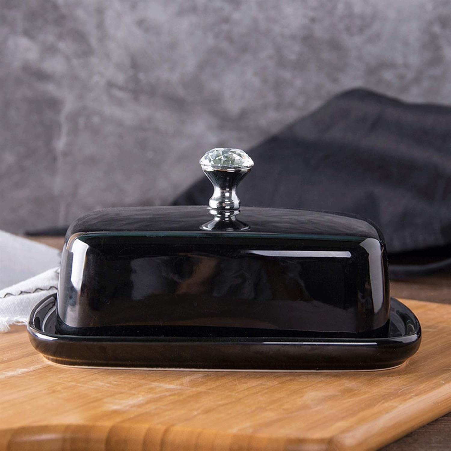 butter dish Black Butter Dish. Multipurpose Butter Container That Can Hold Desserts, Fruits, Dried Fruits, Snacks, Butter and Cheese Butter Plate