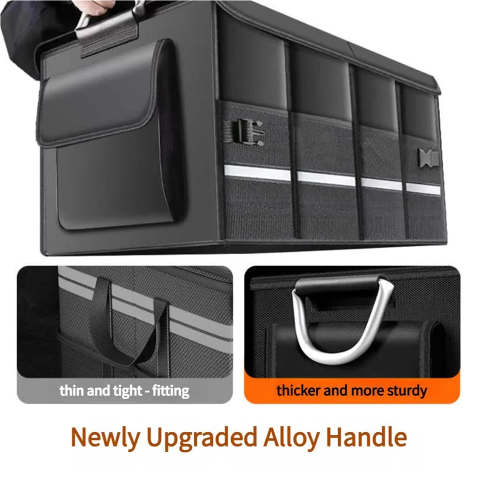 Organizer per Bagagliaio Organizzatore for bagagliaio resistente da 72 litri for auto Scatola di immagazzinaggio pieghevole grande capacità for impermeabile in tessuto Oxford ad alta densità(36L)