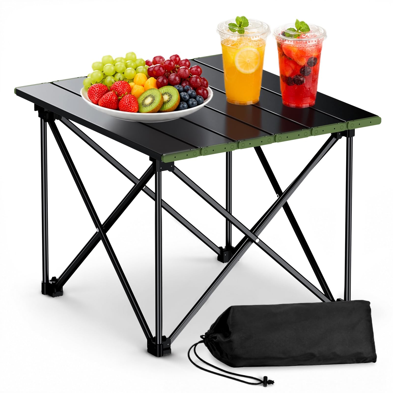 Anbte Small Folding Camping Table, Ultralight Aluminum, 40kg Capacity