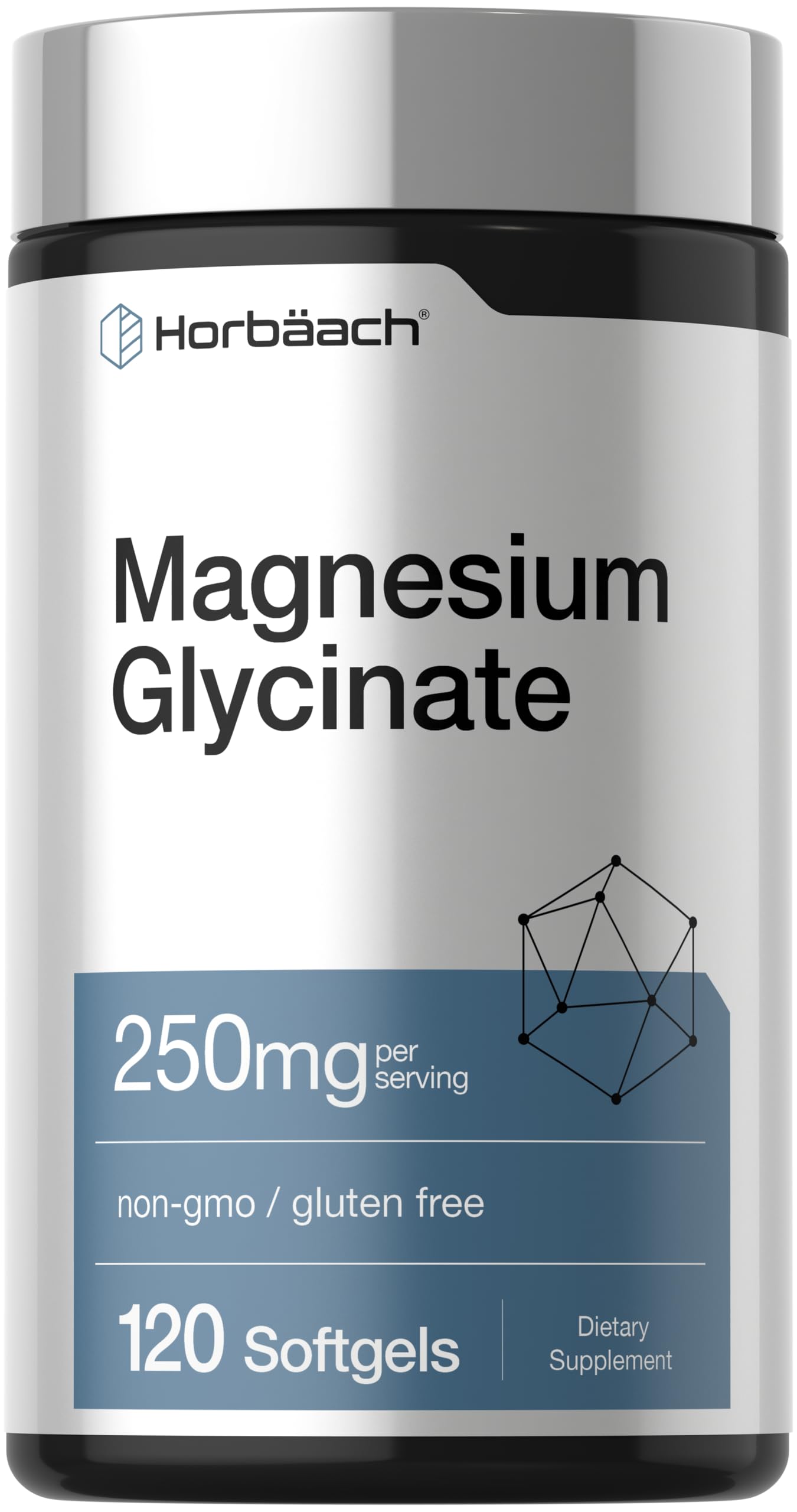 Horbäach Magnesium Glycinate | 250mg | 120 Softgels