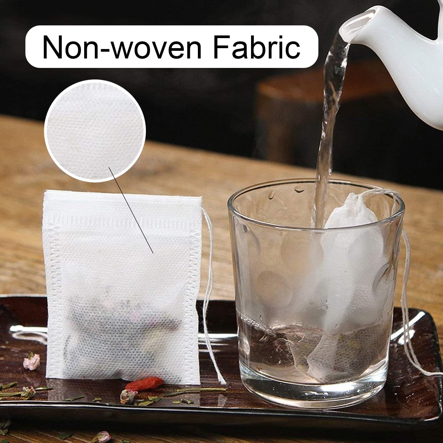 400 Empty Tea Filter Bags - Loose Leaf Tea Bags -4 400 Empty Tea Filter Bags - Loose Leaf Tea Bags -4