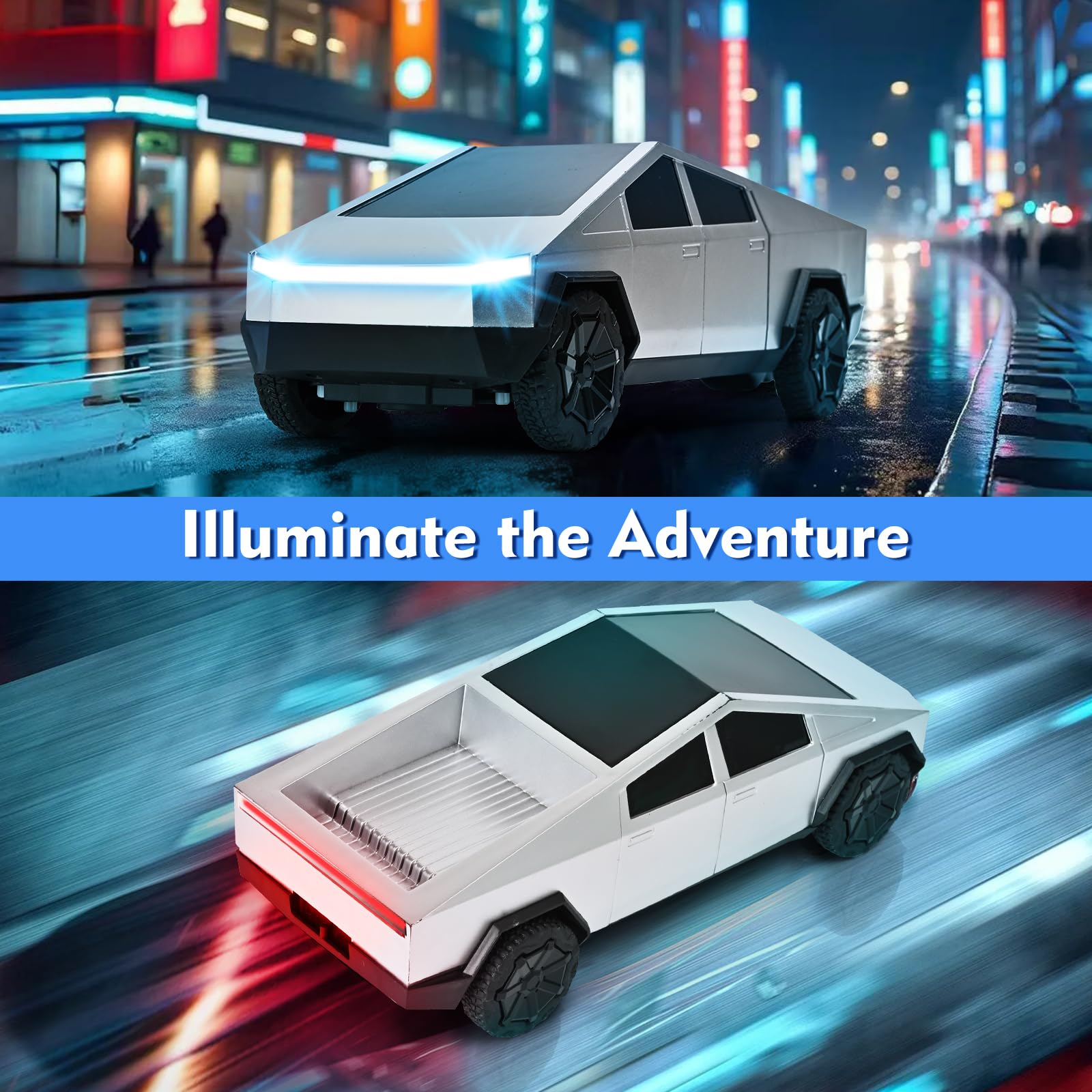 Layorslit Remote Control Car Toy, High Speed Remote Control Car with Light and Loadspace, 1:24 RC Car Toys, Electric Vehicle Toys for Kids, Gifts for Kids, Boys and Girls — view 4