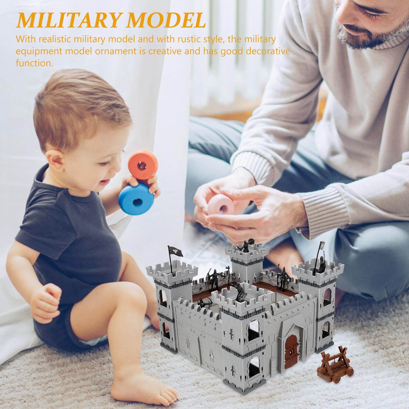 Didiseaon Carro D’Assedio Cavallo in Plastica, Militare Retrò | Leggero Durevole, Mini Figure Dell’Esercito, Soldatini Giocattolo, Auto, Scrivania
