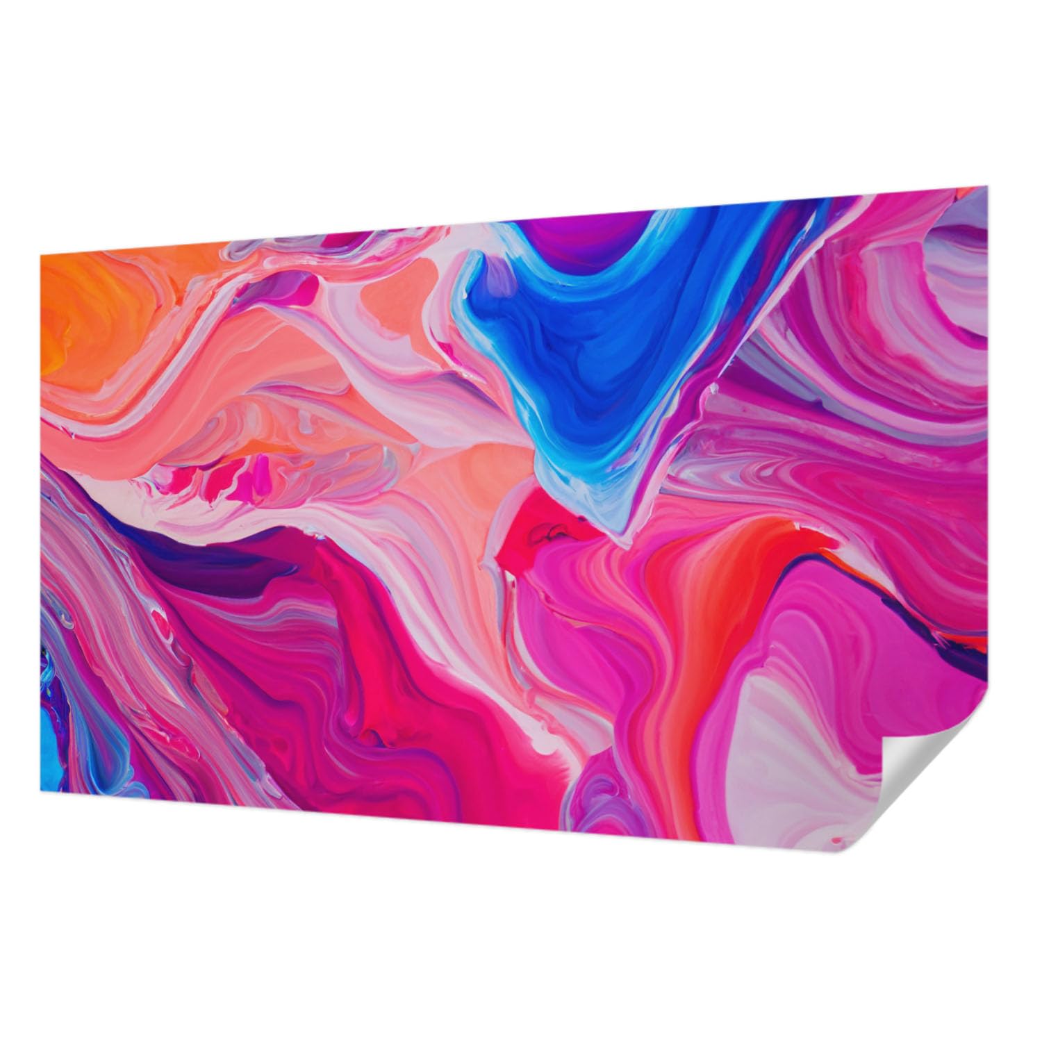 Papier peint adhésif panoramique salon Tulup tapisserie vagues liquides chambre 416x254