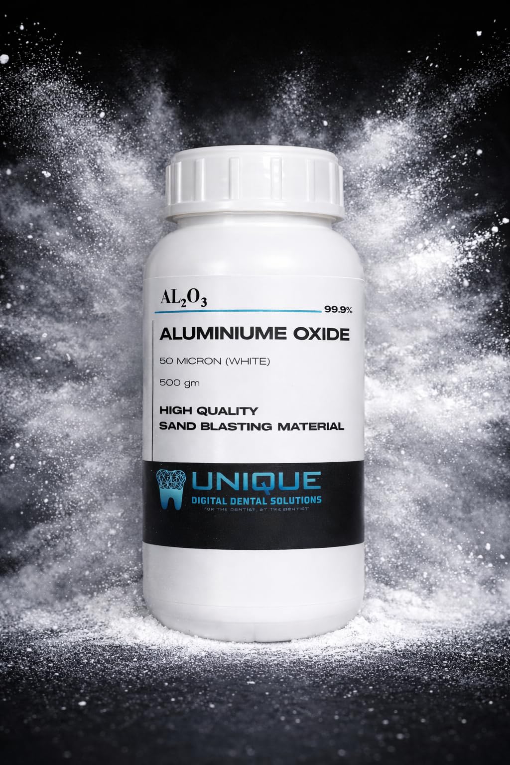 Dental Aluminium Oxide (Al₂O₃) Powder 50 Micron (White) – 99.9% Pure Sandblasting Material for Dental Laboratory – 500 gm | Unique Digital Dental Solutions-picture-25