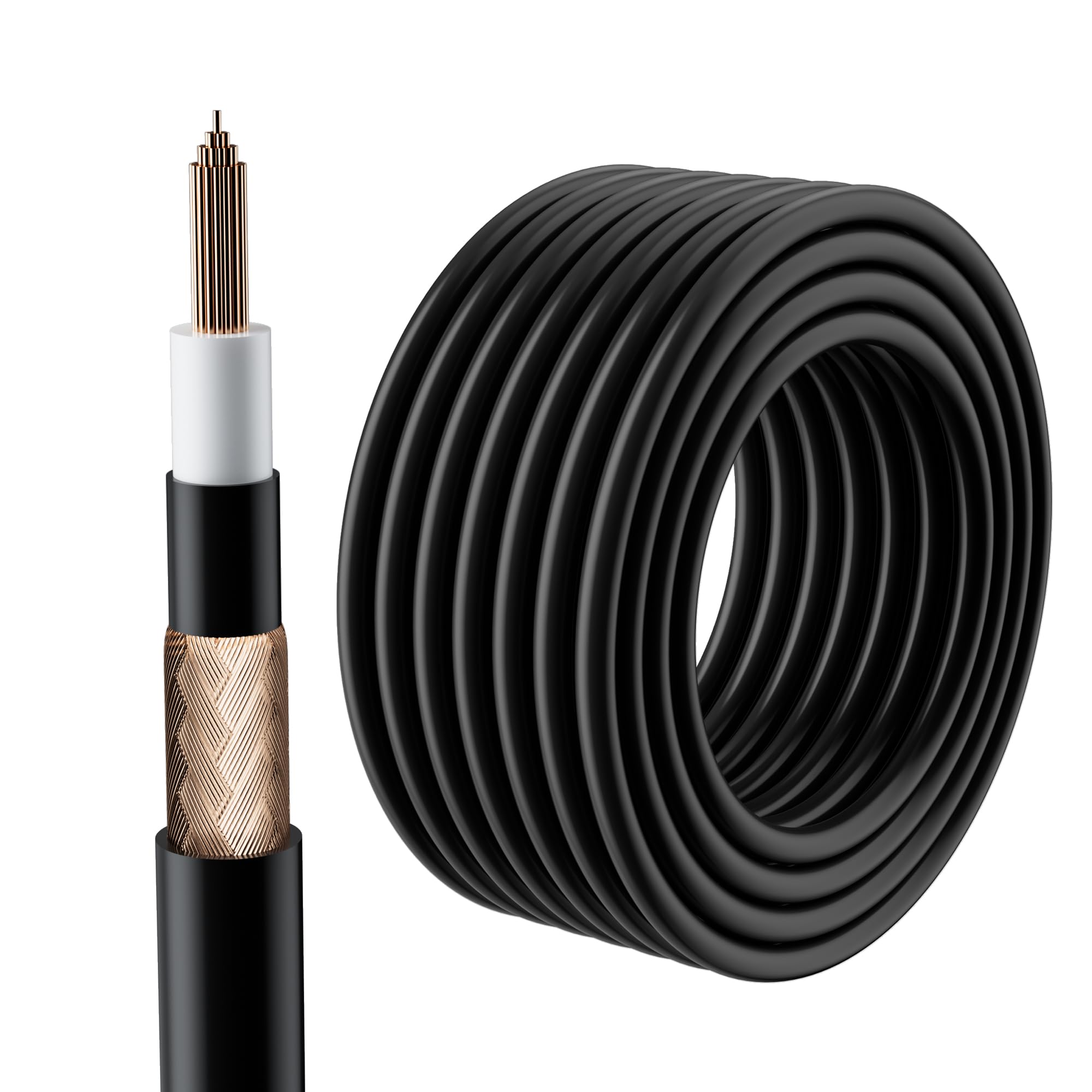 HiFind Bulk Patchkabel für Gitarren und Instrumente, geschirmt, OFC, Einzelleiter, unsymmetrisch, unlackiert, Monobass-AMP-Kabel, Tonabnehmer, Anschlusskabel für Heimwerker, Pedalboard, Bühnenstudio
