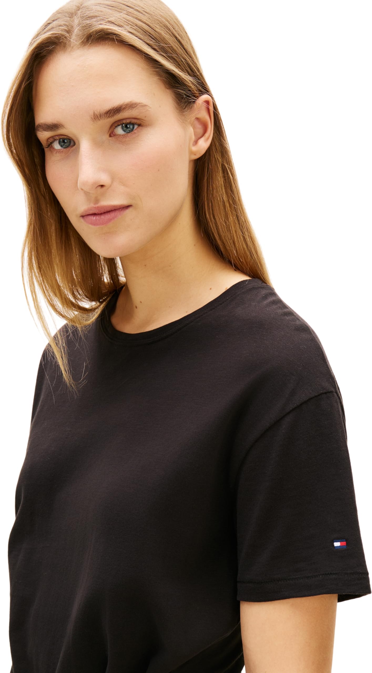 Tommy Hilfiger Damen Co Slub Knot Midi DRS Ww0ww48747 T-Shirt-Kleid (1er Pack)