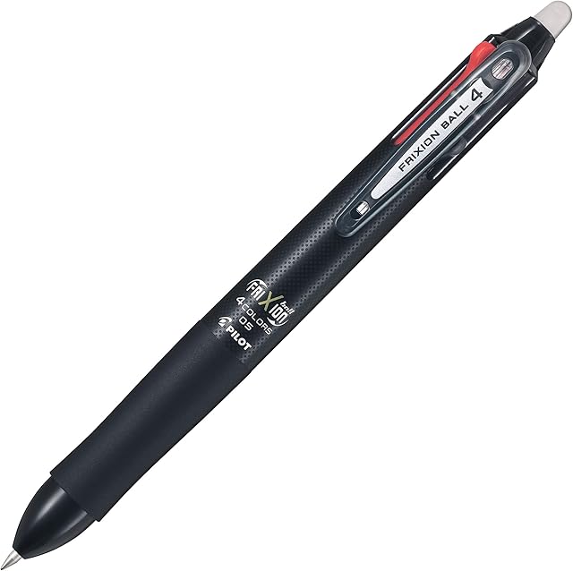 Pilot 2268001 Frixion Rollerball Pen 4 Four Colour Ballpoint Pen  0.5 mm  Black